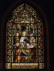 Stained Glass in ST. Stephens Church at Ooty, Udhagamandalam, Nilgiris, Tamil Nadu, India, Asia