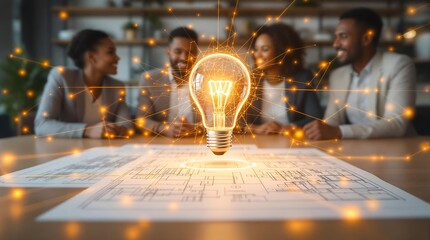 Innovative Minds: Startup Team Strategizing with Digital Technology