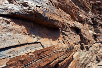 Rocks in Kalamina Gorge Karijini National Park Pilbara region western australia WA
