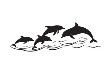 Obraz premium Majestic Dolphin Silhouette Mega 