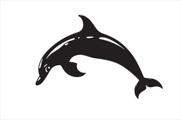 Fototapeta premium Majestic Dolphin Silhouette Mega 