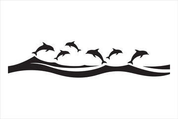 Majestic Dolphin Silhouette Mega
