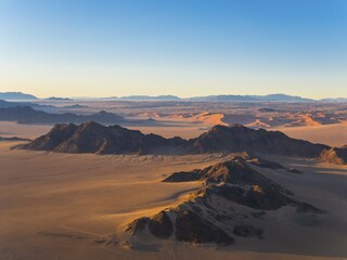 Fototapeta premium Dawn, Kulala Wilderness Reserve, Namib Desert, Tsaris Mountains, Sossusvlei, Namib-Naukluft National Park, Namibia, Africa