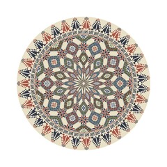 Circular pattern in traditional Palestinian style, vector design element