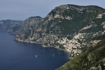 Obraz premium View of the village Positano, Amalfi Coast, Costiera Amalfitana, Province of Salerno, Campania, Italy, Europe