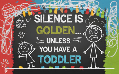 Naklejka premium Funny Parenting Chalkboard Art 