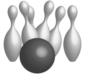 Bowling icon illustrated in vector on white background