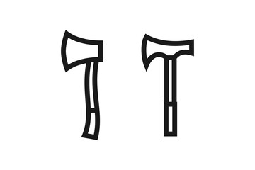 axe icon line vector design