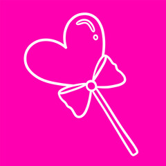 Simple illustrated outline of Valentine's Day candies. | Design a basic coloring book, activity book, or Create simple coloring pages, activity books, or other graphic decorations.