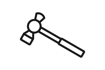 hammer outline icon vector design