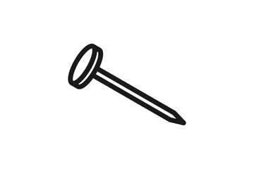 nail icon line vector design