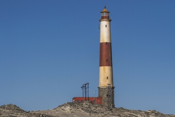 Lighthouse, Diaz Point, L&uuml;deritz, Diamond Coast Nature Reserve, Karas Region, Namibia, Africa
