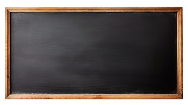 blank blackboard isolated on white or transparent png