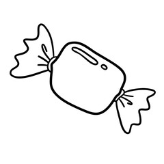 Simple illustrated outline of Valentine's Day candies. | Design a basic coloring book, activity book, or Create simple coloring pages, activity books, or other graphic decorations.