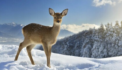 Fototapeta premium AI generated, animal, animals, mammal, mammals, biotope, habitat, one, individual animal, foraging, wildlife, european roe deer (Capreolus capreolus)