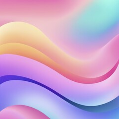 Abstract image with serene, flowing waves in a pastel gradient of pink, blue, and purple, AI generated