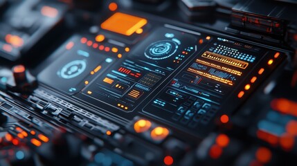 Obraz premium Innovative cybersecurity ai-driven security hub and tech labs