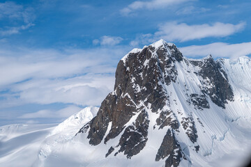 Antarctica view. Seascape and landscape of Antarctica. Glaciers,