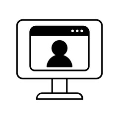 Head hunting icon vector. HR illustration sign. job search symbol. Head hunter logo.