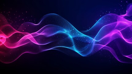 Fototapeta premium Vibrant Wave Patterns in Digital Art