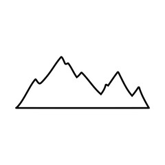 Mountains icon vector. hike, travel illustration sign. camping symbol.