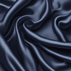 Fototapeta premium Silky blue satin fabric with smooth folds and a soft sheen, AI generated