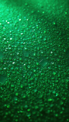 Radiant green texture resembling polished emeralds, peridots, and tsavorites, creating a luxurious and luminous feel.