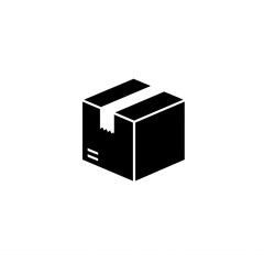 Sealed Cardboard Box Package Delivery Service Icon Illustration