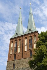 Obraz premium Nikolaikirche in the Nikolaiviertel quarter, Berlin, Germany, Europe
