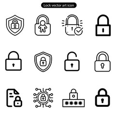 Lock icon set. Padlock open and closed. Locked and unlocked icon. Security symbol. Vector illustration on white background.
