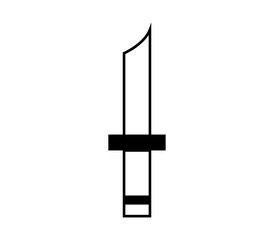 Knife icon illustrated in vector on white background