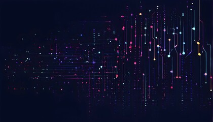 Illustration of abstract stream Artificial intelligence, Big data, AI generated