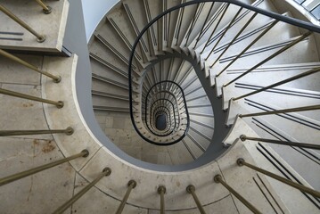 Staircase, architecture of the 1950s, Germany, Europe