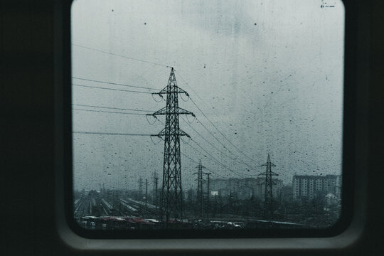 electrical pole in the field