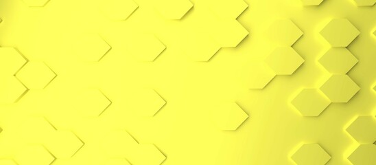 Abstract modern yellow honeycomb background, 3d rendering