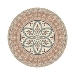 Circular pattern in traditional Palestinian style, vector design element