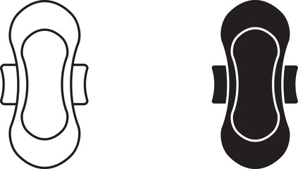  sanitary napkin icon set vector