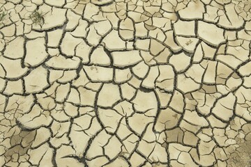 Clay soil burst open due to prolonged dryness, background image, Germany, Europe