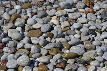 Pebbles on the beach, background image, Greece, Europe