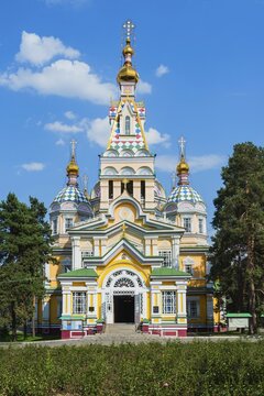 Ascension Cathedral or Zenkov Cathedral, Panfilov Park, Almaty, Kazakhstan, Asia