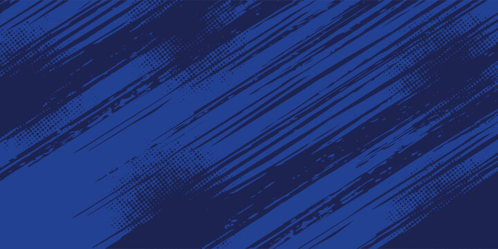 blue color pattern gradient grunge texture background. Dots pop art comics sport style vector illustration Abstract background dark blue
