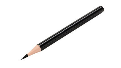 Black Pencil with Wooden Tip isolated transparent background cutout