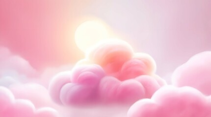Soft Pink Clouds cotton candy in a Dreamy Sky Soft pink color background. pink color