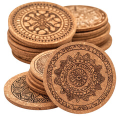 Eco Friendly Cork Coasters Set for Use