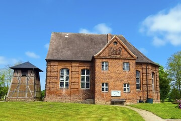 Village church Balow, Office Grabow, Mecklenburg-Western Pomerania, Germany, Europe