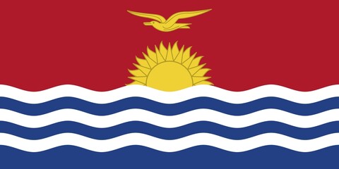 Obraz premium Flag of Kiribati, Vector illustration