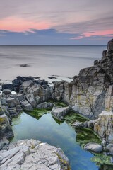 Evening mood, Hovs Hallar coastline, nature reserve, Bjärehalvön Peninsula, Båstad, Scania, Sweden, Europe