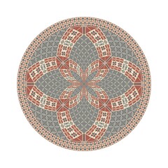 Circular pattern in traditional Palestinian style, vector design element