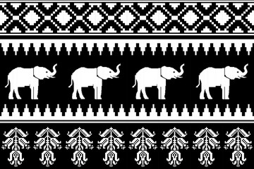 elephants pattern, mandala
Beautiful Thailand,thai pattern,seamless,Traditional,ethnic,fabric pattern for textiles,rugs, wallpaper,clothing, sarong,batik,wrap,embroidery,print,background,cover, illust