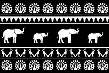 elephants pattern, mandala
Beautiful Thailand,thai pattern,seamless,Traditional,ethnic,fabric pattern for textiles,rugs, wallpaper,clothing, sarong,batik,wrap,embroidery,print,background,cover, illust